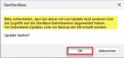 Update bestätigen